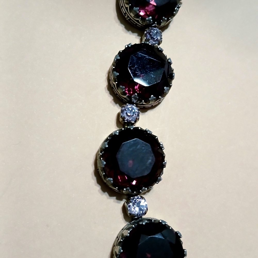 Elegant Black and Purple Women's Bracelet